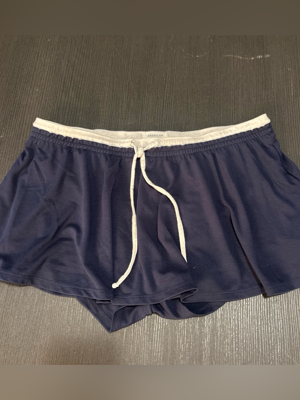 American Eagle Outfitters Navy Blue Mini Skirt with White Waistband